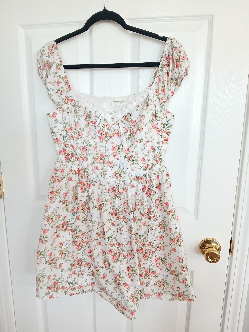 Mixed Threads Floral Babydoll Fit And Flare Dress Cottagecore Fairy Coquette